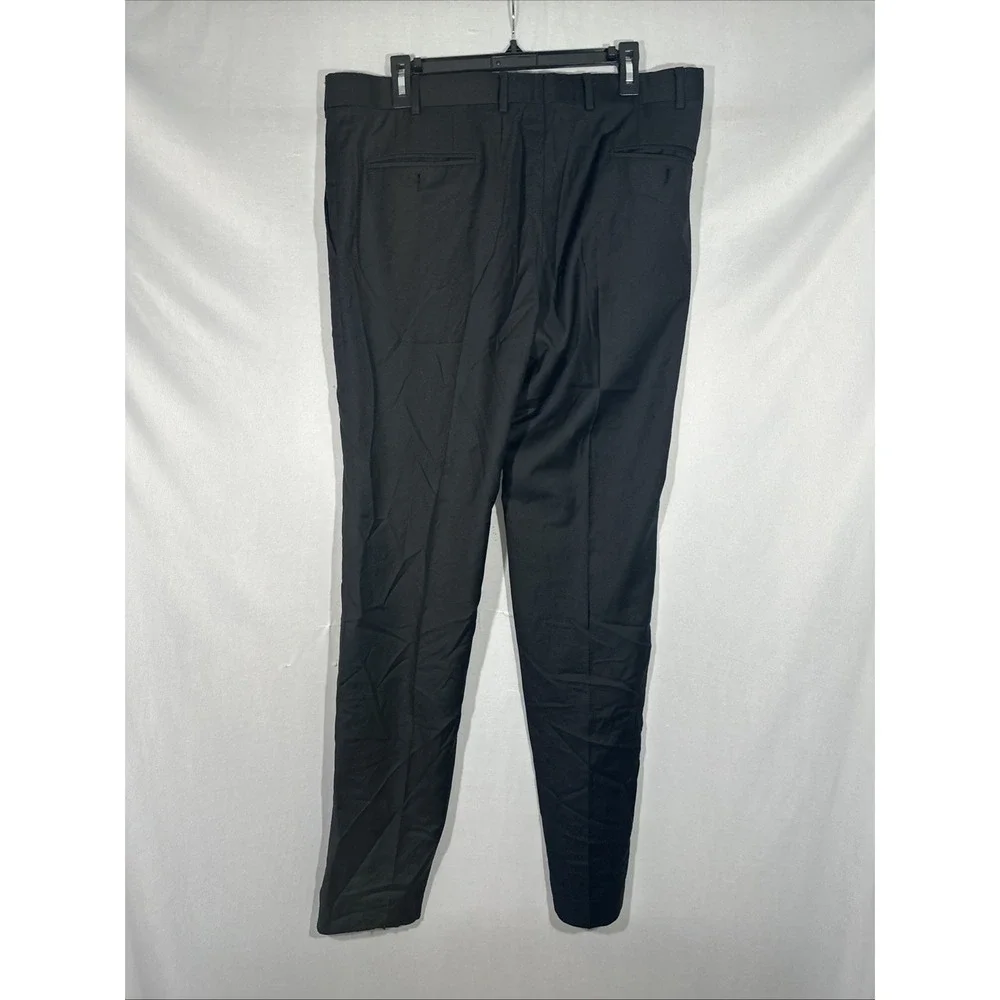 NEW $475 Emporio Armani‎ [ 52 US ] Wool Trouser Pants Black U1901